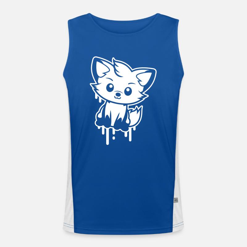 Fuchs Comic Funktionelles Kontrast-Tank Top für Männer 