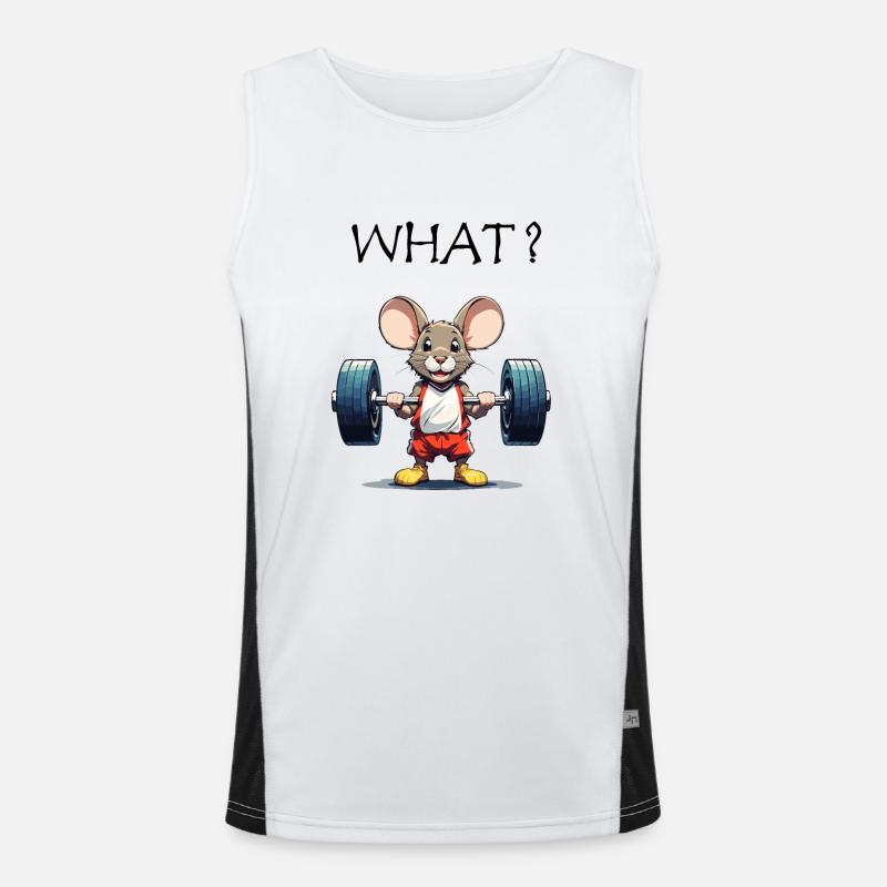 Beginner Weightlifting Mouse Men's Functional Contrast Tank Top 