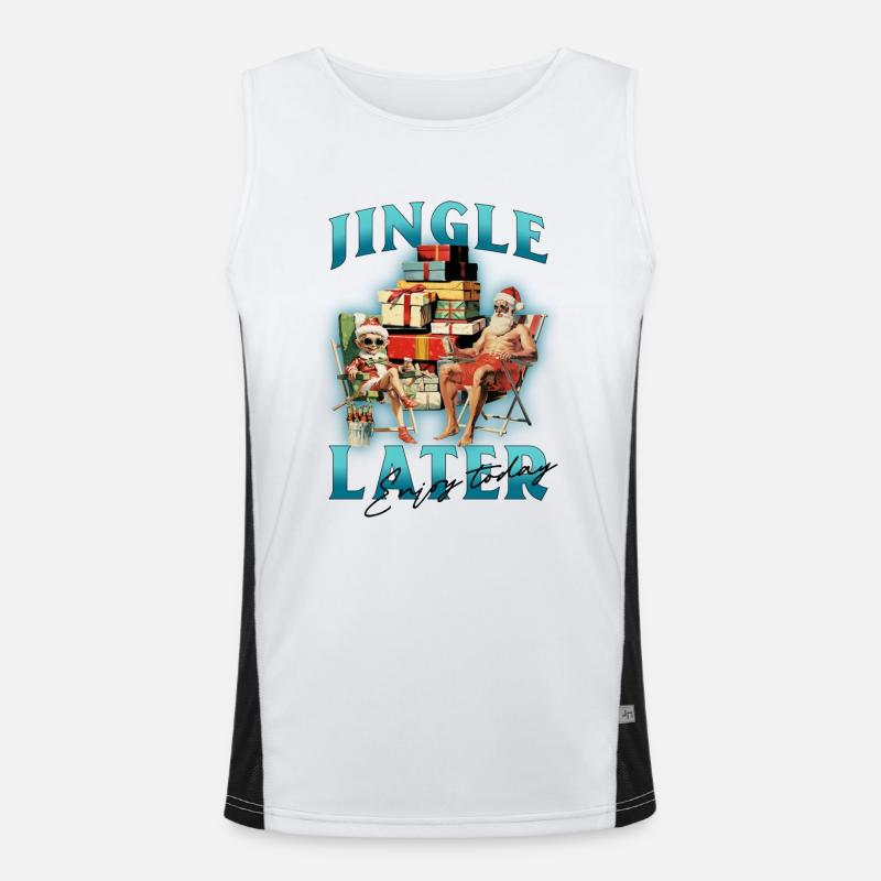 Jingle Later Funktionelles Kontrast-Tank Top für Männer 