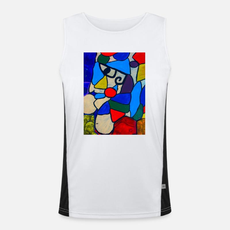 Kunstvolles Design Funktionelles Kontrast-Tank Top für Männer 