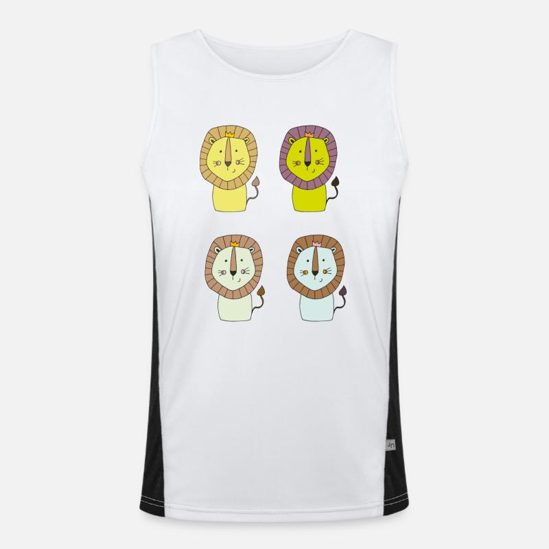 Löwen Four-pack Men's Functional Contrast Tank Top 