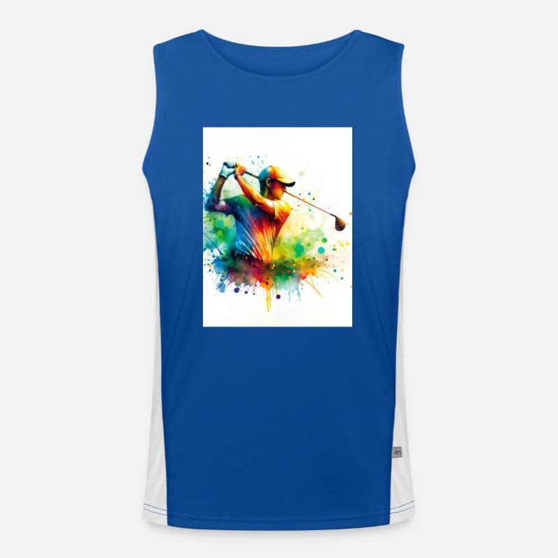 Golf player Men's Functional Contrast Tank Top 