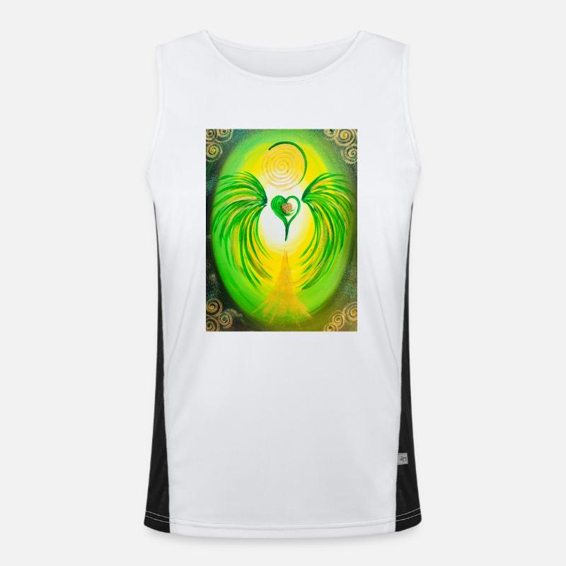 Herzengel "Auflösung der Systeme der Dunkelmächte" Funktionelles Kontrast-Tank Top für Männer 