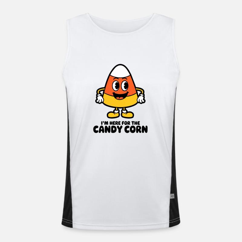 I'm Here for the Candy Corn Men's Functional Contrast Tank Top 