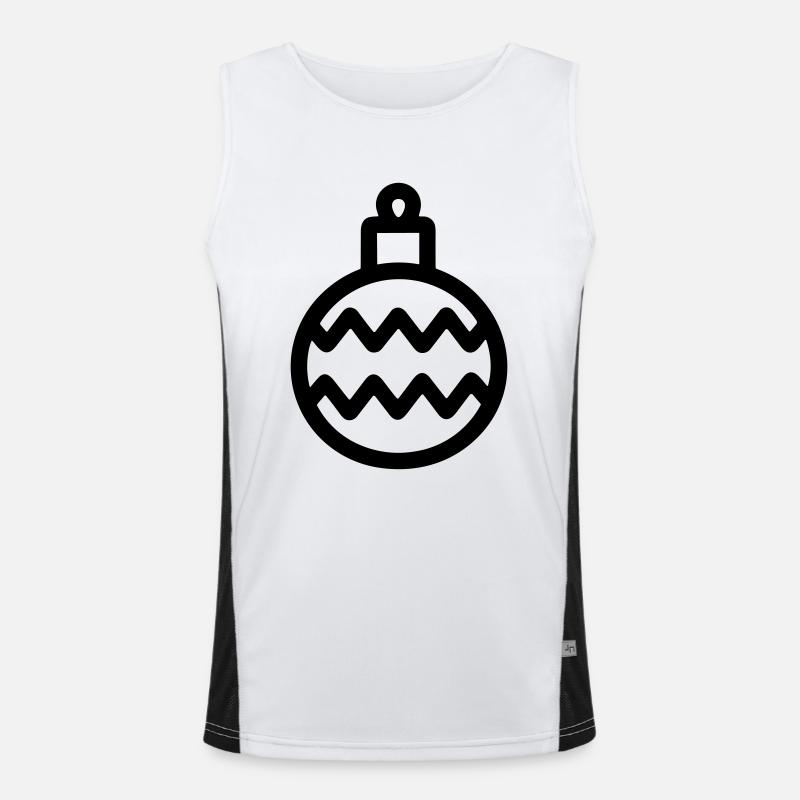 Weihnachtskugel Funktionelles Kontrast-Tank Top für Männer 