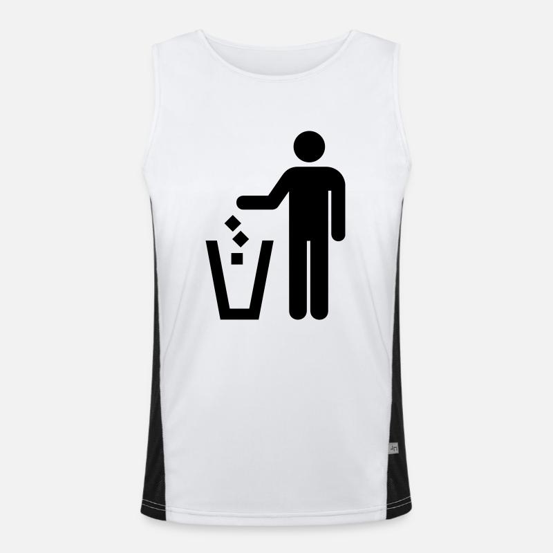 waste,waste container Men's Functional Contrast Tank Top 
