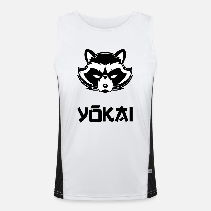 Yokai Blak Funktionelles Kontrast-Tank Top für Männer 