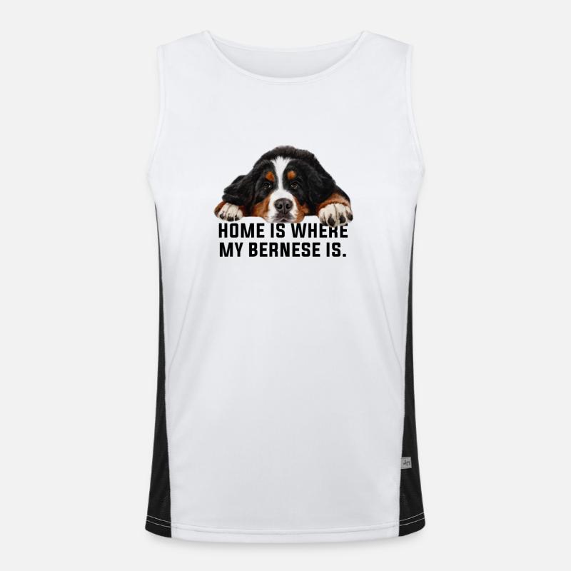 Bernese mountain dog Men's Functional Contrast Tank Top 