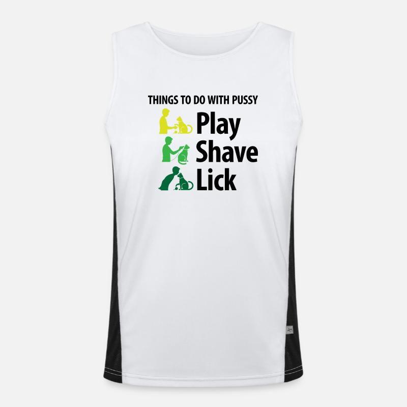Dinge, die man mit einer Muschi machen kann. Funktionelles Kontrast-Tank Top für Männer 