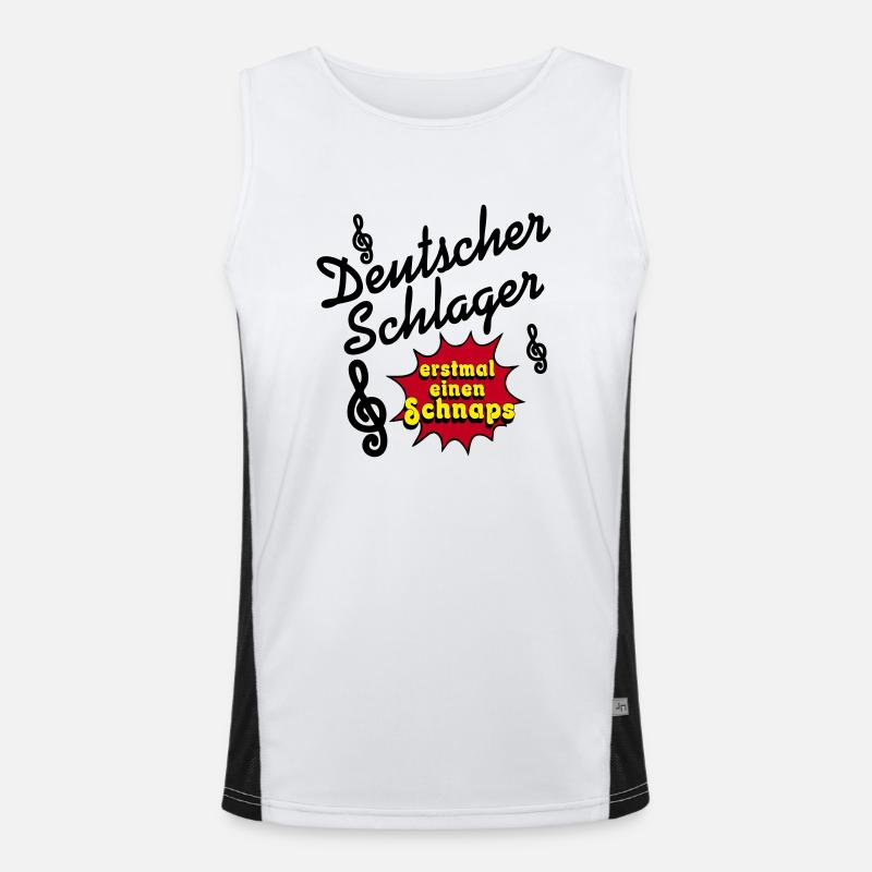 Schlager party, Schlager music, first schnapps Men's Functional Contrast Tank Top 