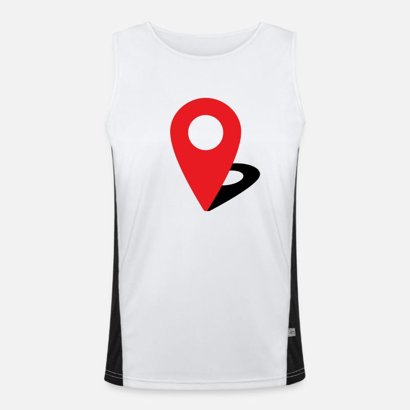Ich bin hier 📍 Funktionelles Kontrast-Tank Top für Männer 