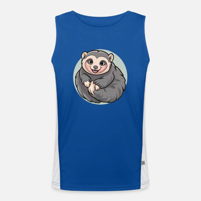 Langsame Loris Funktionelles Kontrast-Tank Top für Männer 