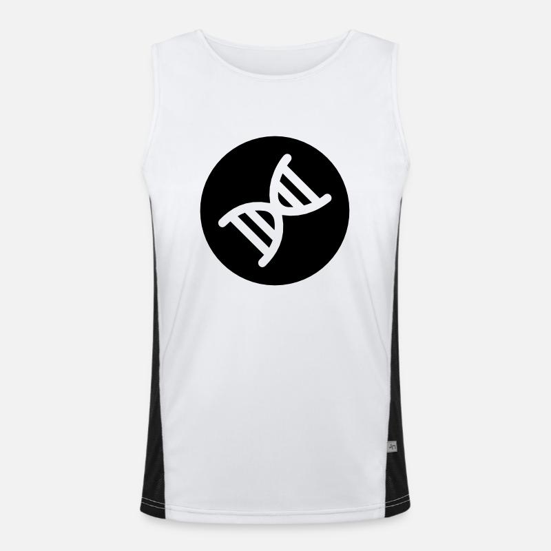 DNA double helix Men's Functional Contrast Tank Top 