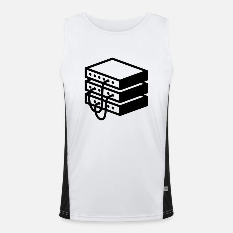 Altmodischer Server Funktionelles Kontrast-Tank Top für Männer 