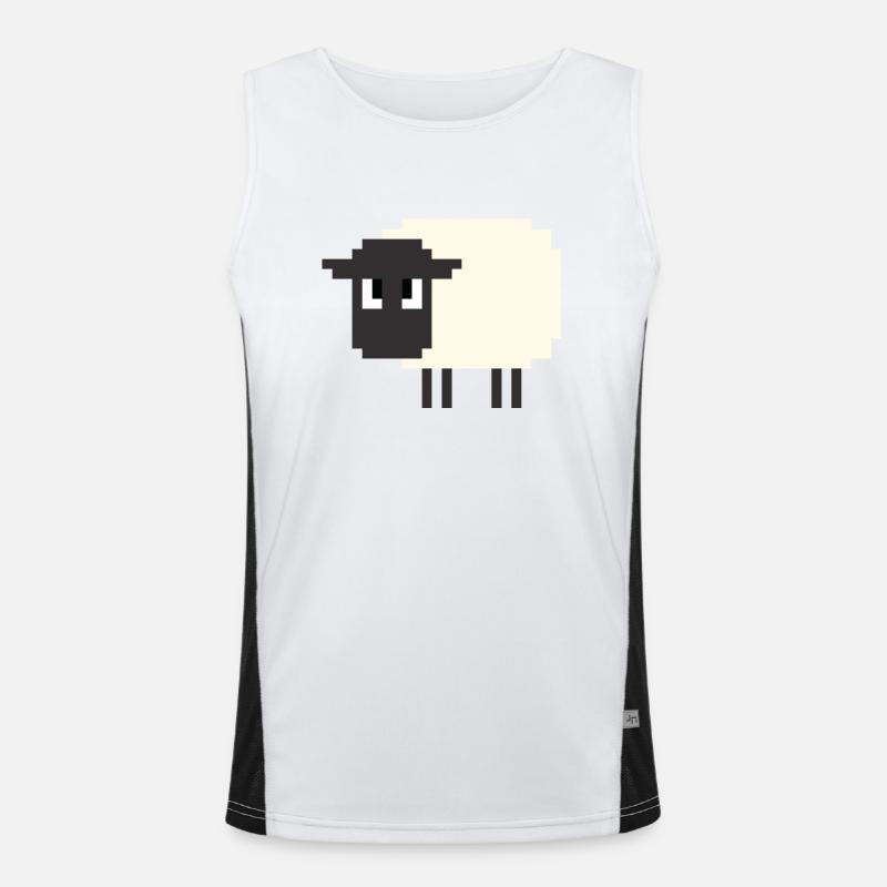 8 bit sheep Men's Functional Contrast Tank Top 