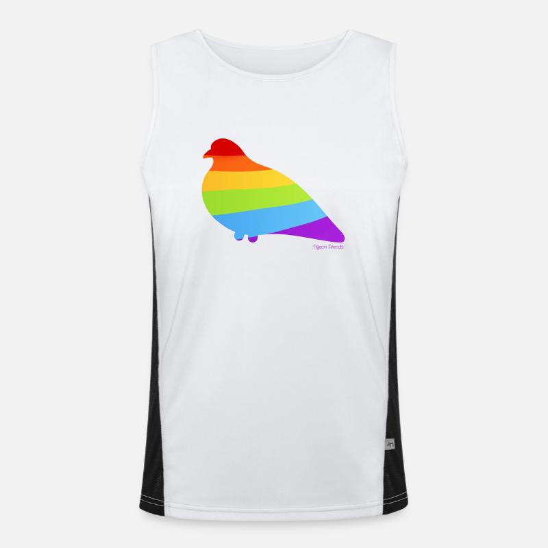 Pigeon Pride : Drapeau de la diversité ! Débardeur respirant contrasté Homme 