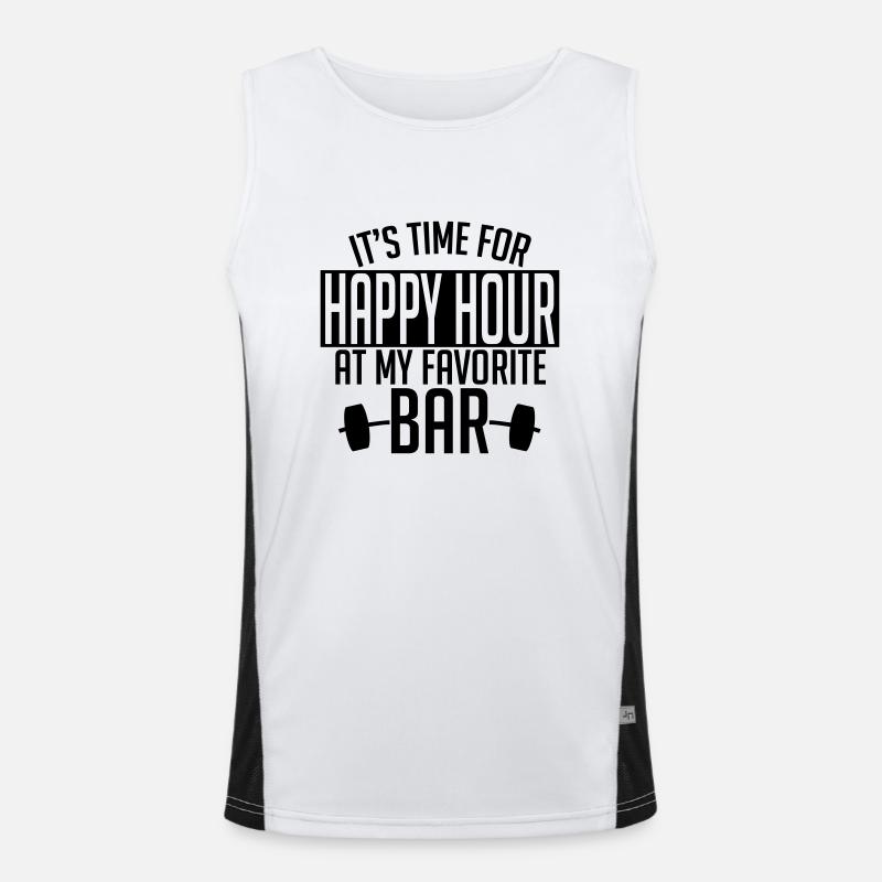 it's time for happy hour at my favorite bar A 1c Funktionelles Kontrast-Tank Top für Männer 