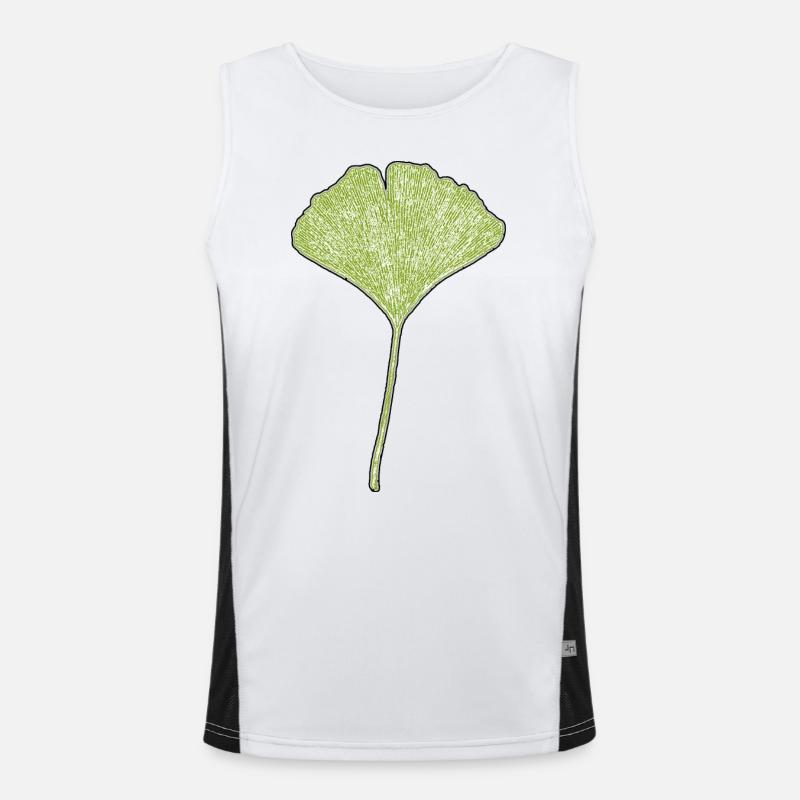 Feuille de gingko Débardeur respirant contrasté Homme 