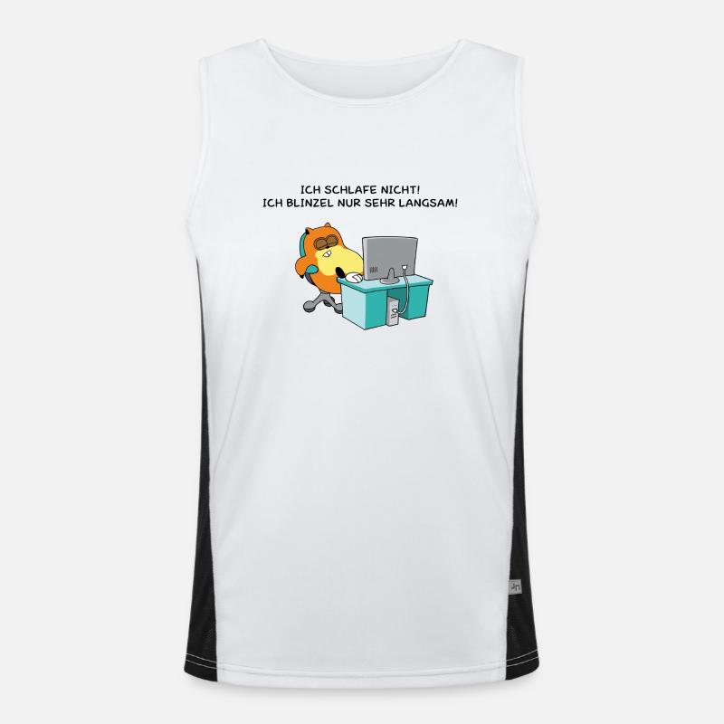 Hamster Blinzel Funktionelles Kontrast-Tank Top für Männer 