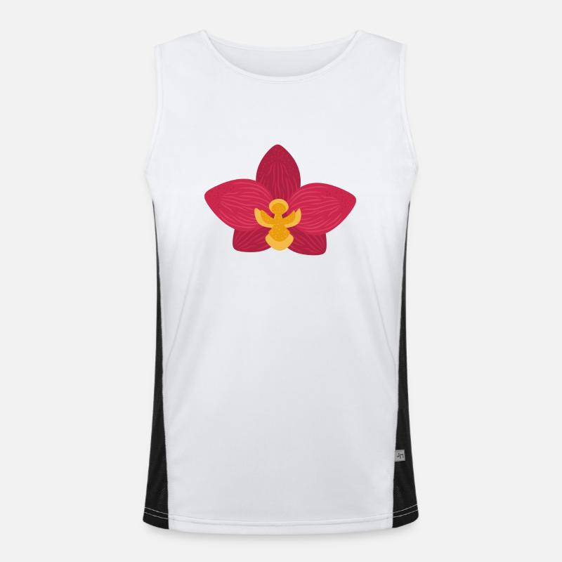 Fleur d’orchidée Débardeur respirant contrasté Homme 