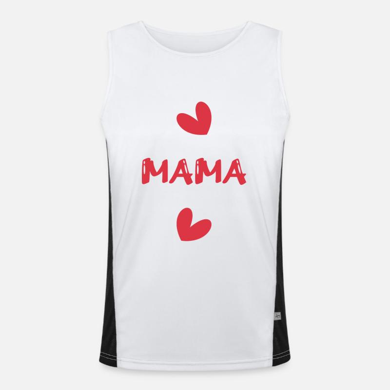 MAMMA. SCHÖNEN MUTTERTAG. MAMA. MUTTERTAG. Funktionelles Kontrast-Tank Top für Männer 