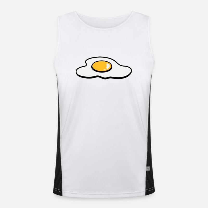 A fried egg - Men's Functional Contrast Tank Top  - white/black