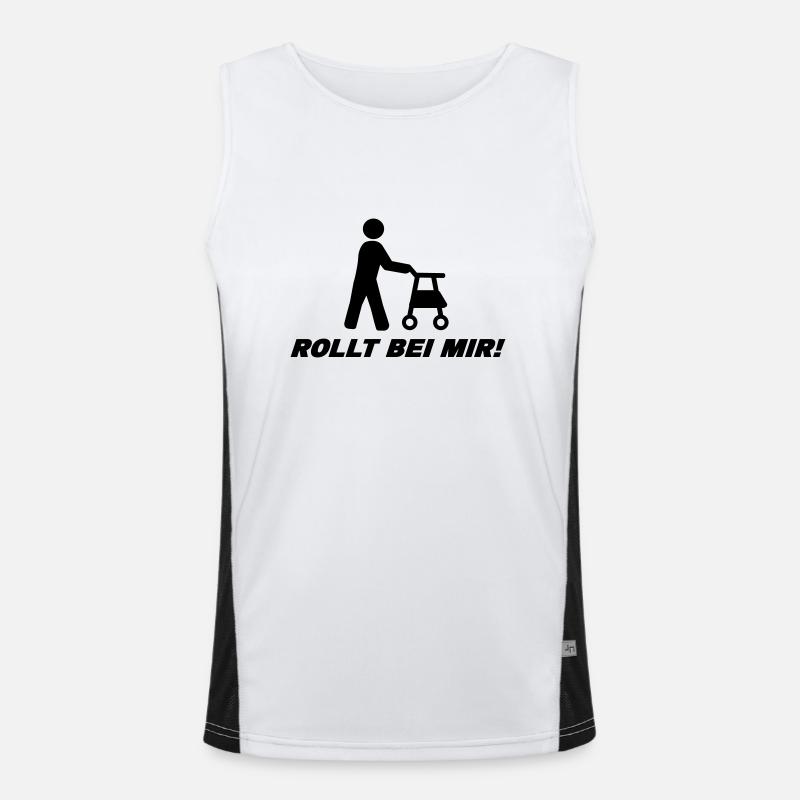 Rollator Rollt bei mir Funktionelles Kontrast-Tank Top für Männer 