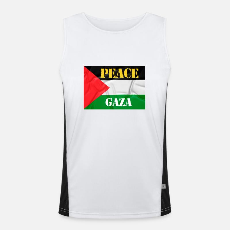 Drapeau de Gaza Débardeur respirant contrasté Homme 