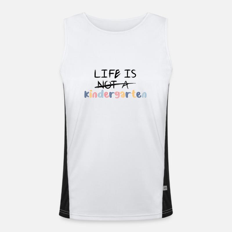 Das Leben ist kein Kindergarten. Oder doch? Funktionelles Kontrast-Tank Top für Männer 