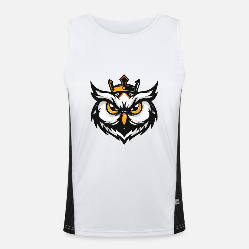 Owl Head Crown Men's Functional Contrast Tank Top 