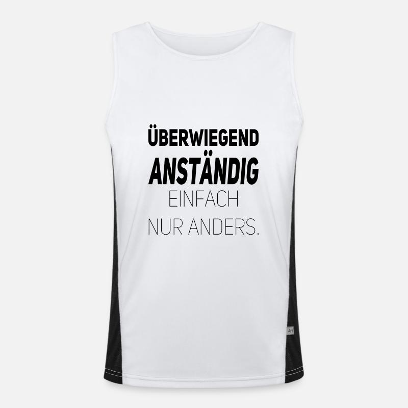 Anständig einfach nur anders Funktionelles Kontrast-Tank Top für Männer 