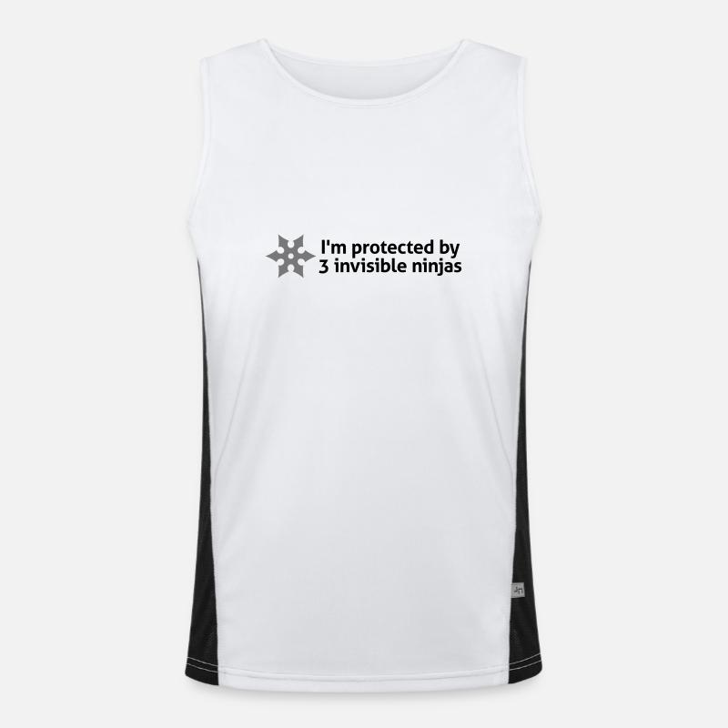 I am protected by invisible ninjas! Men's Functional Contrast Tank Top 