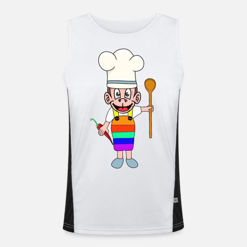 LGBT CHEF Chefs Cook Rainbow Kitchen Men's Functional Contrast Tank Top 