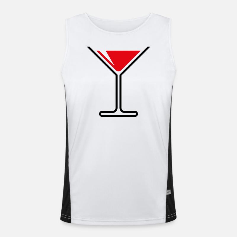 XSommeral ristoro (rosso) Canotta sportiva da uomo in contrasto cromatico 