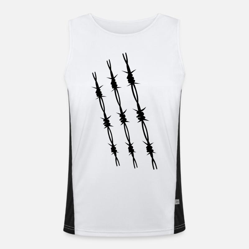 Stacheldraht 3 Funktionelles Kontrast-Tank Top für Männer 