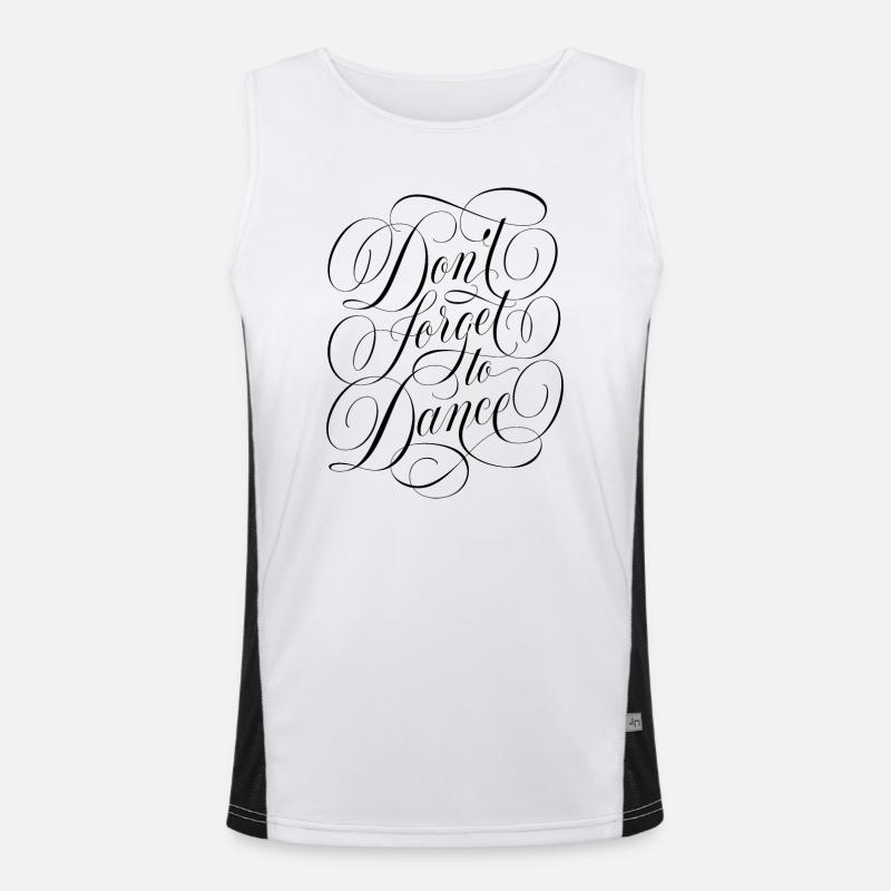 Don`t forget to dance Funktionelles Kontrast-Tank Top für Männer 