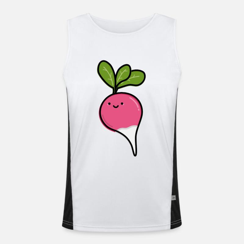 Süßer Rettich Funktionelles Kontrast-Tank Top für Männer 