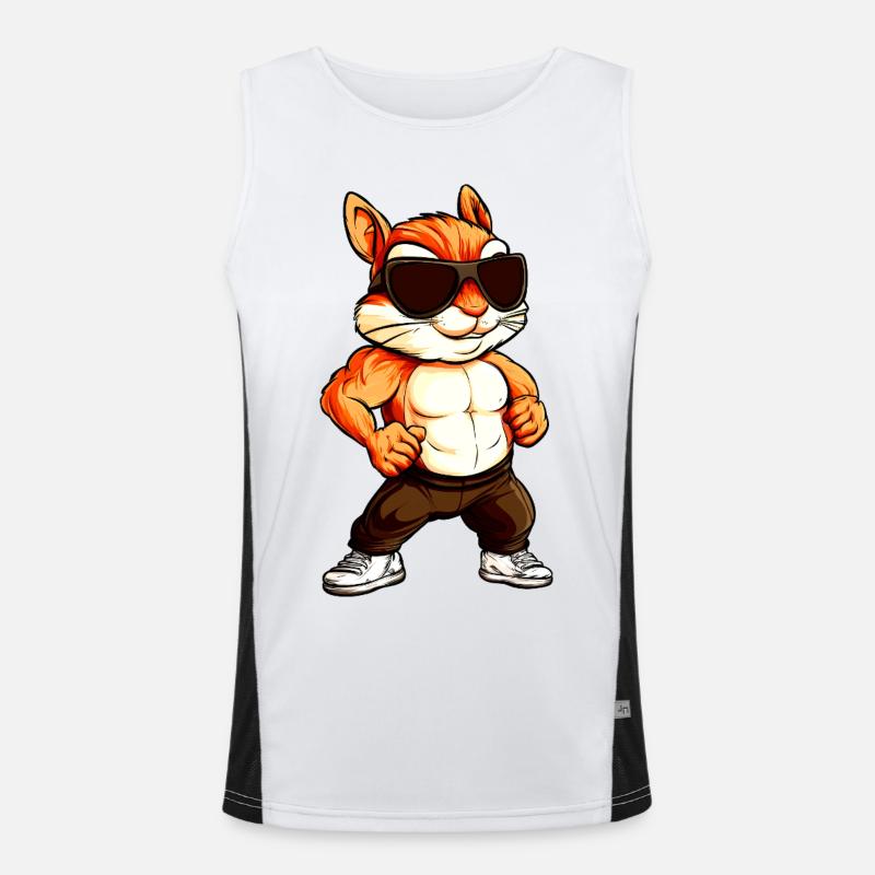 Cool chipmunk Men's Functional Contrast Tank Top 
