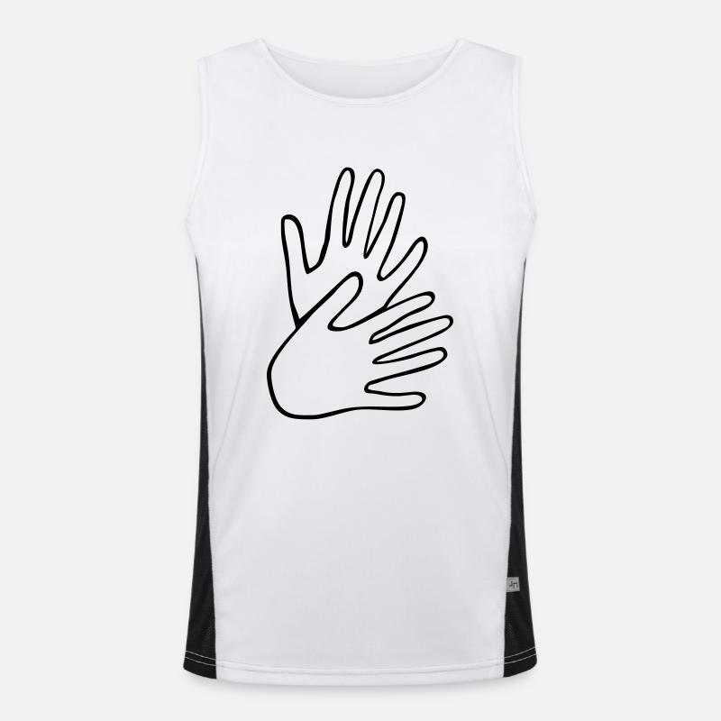 Sign Language - Men's Functional Contrast Tank Top  - white/black