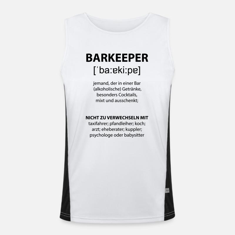 Barkeeper definition Funktionelles Kontrast-Tank Top für Männer 