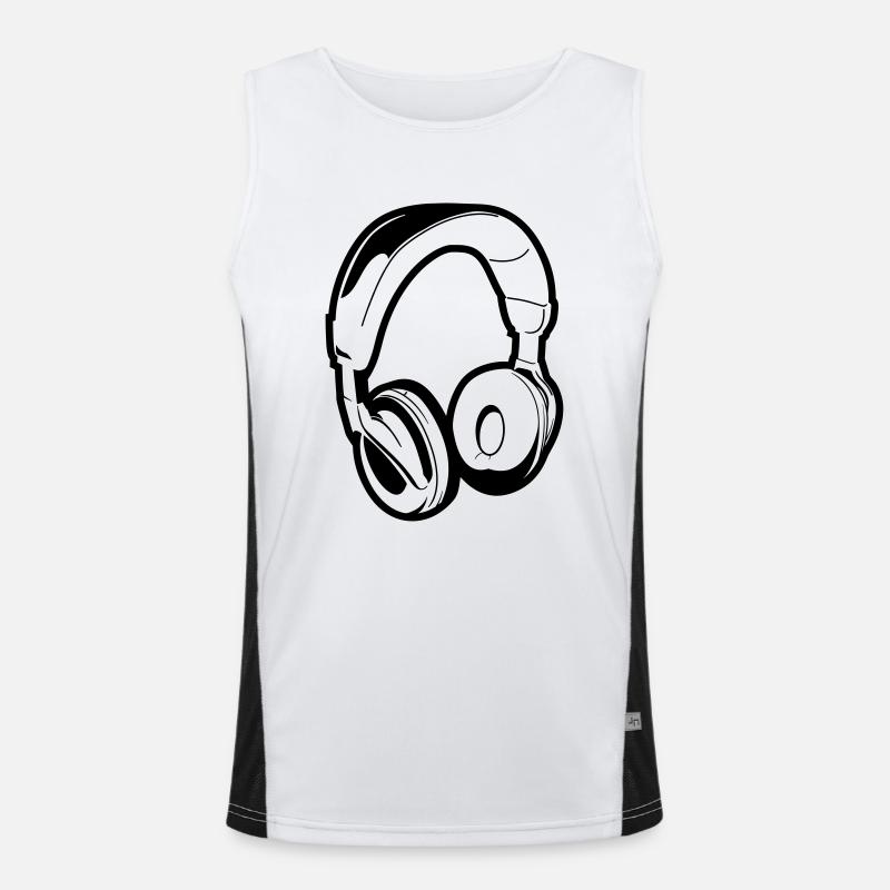 Headset Funktionelles Kontrast-Tank Top für Männer 