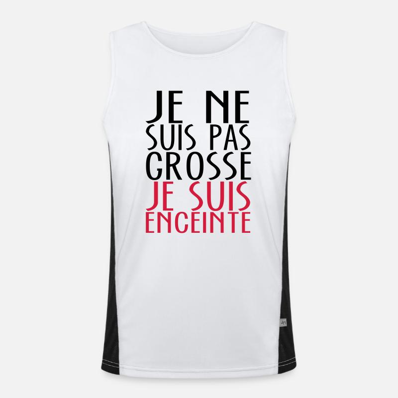 je ne suis ps grosse Débardeur respirant contrasté Homme 