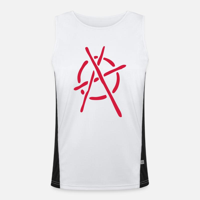 anarchy logo stencil Débardeur respirant contrasté Homme 