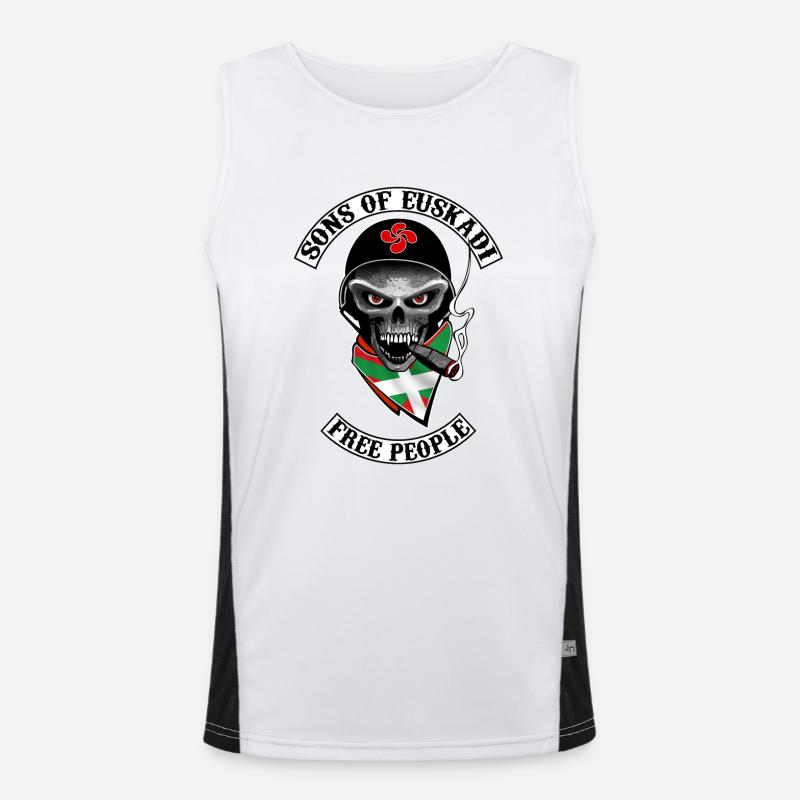 Baskische Biker-Design Funktionelles Kontrast-Tank Top für Männer 