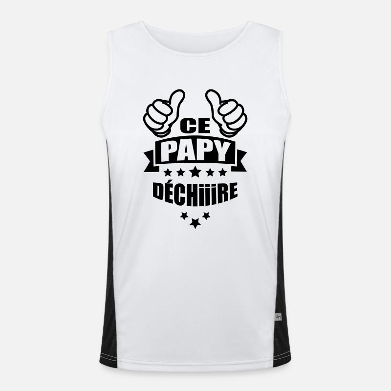 ce papy déchire Débardeur respirant contrasté Homme 