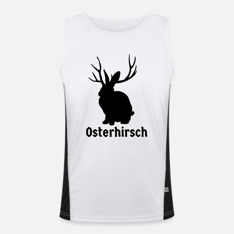 Easter Hirsch - Men's Functional Contrast Tank Top  - white/black