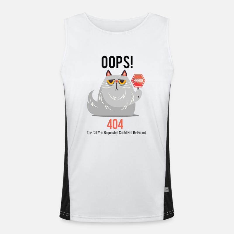 Grumpy Cat 404 Men's Functional Contrast Tank Top 