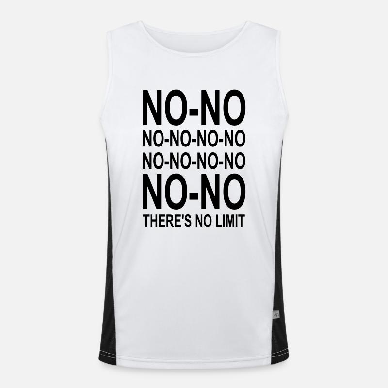 There's no limit! - Men's Functional Contrast Tank Top  - white/black