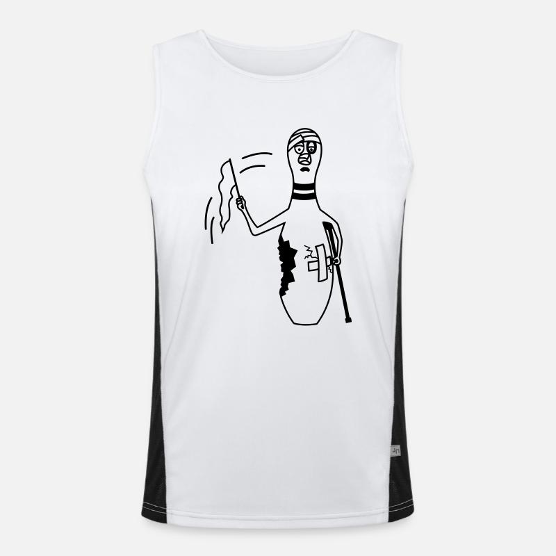 white flag Bowling Men's Functional Contrast Tank Top 