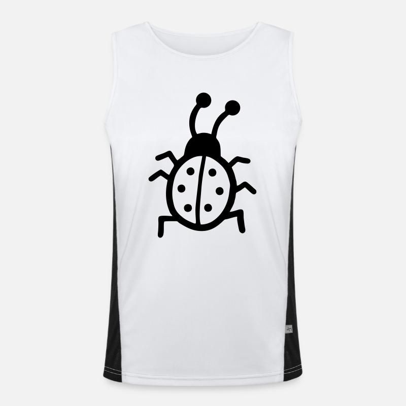 Ladybug - Men's Functional Contrast Tank Top  - white/black